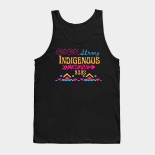 MMIW Awareness Indigenous Woman Art Stolen Sister First Nations Artwork for the Missing and Murdered Indigenous Women Tank Top